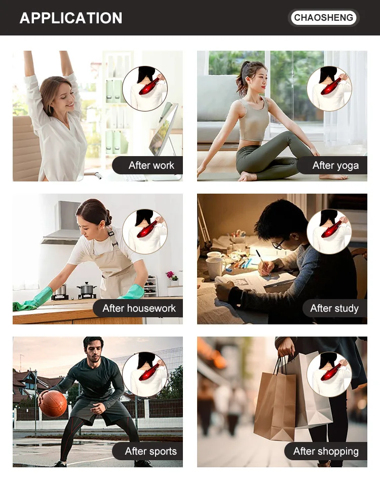 7 In 1 Electric Neck Massage Hammer Massage Back Relax Multifunction Cervical Vertebra Roller Massage Stick