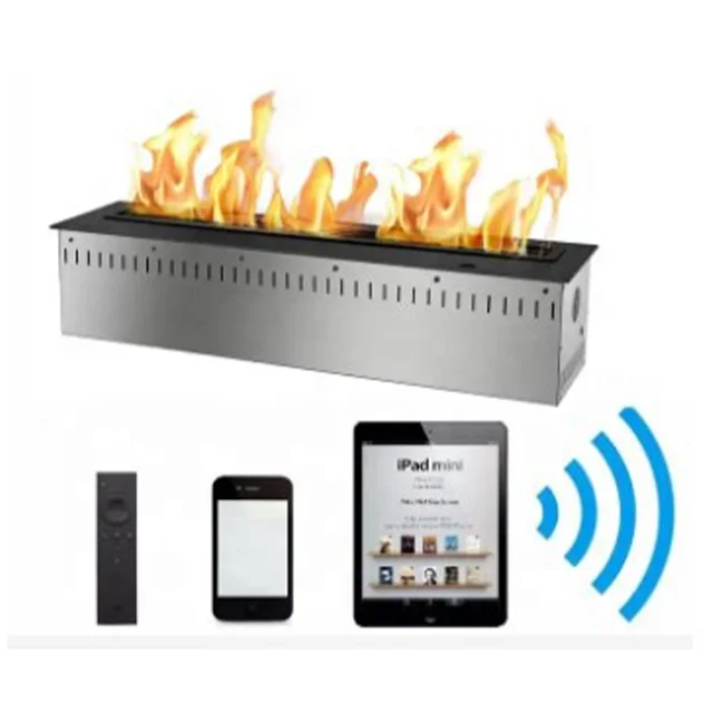 High Quality  wifi ethanol fire place electrical fireplace indoor alcohol burner heater