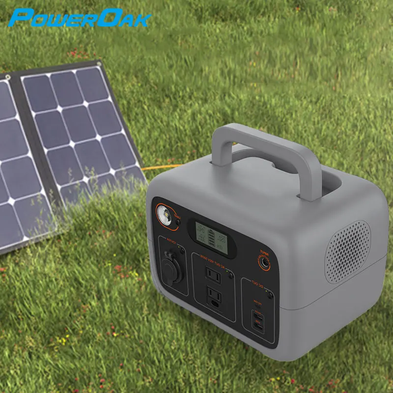 
Home Mini 300W Camping 220V 500W Outdoor Off Grid Mobile Lifepo4 Lithium Battery Solar Portable Power Station Solar Generator 