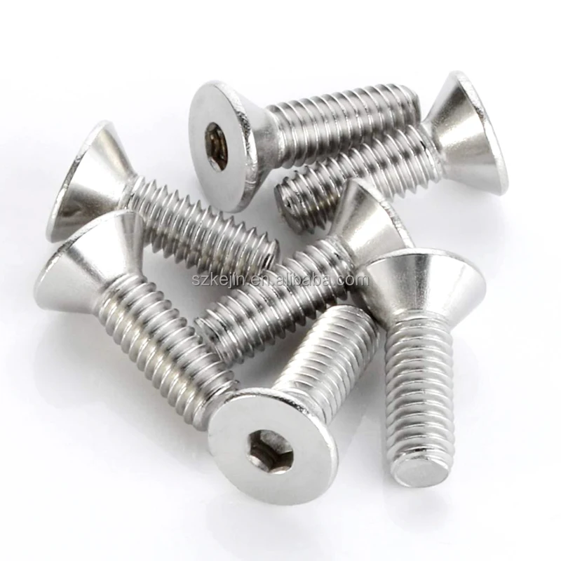 Top selling M8*16  Stainless Steel Flat Head Screw Hexagon Hex Socket Countersunk Screw Allen Bolts