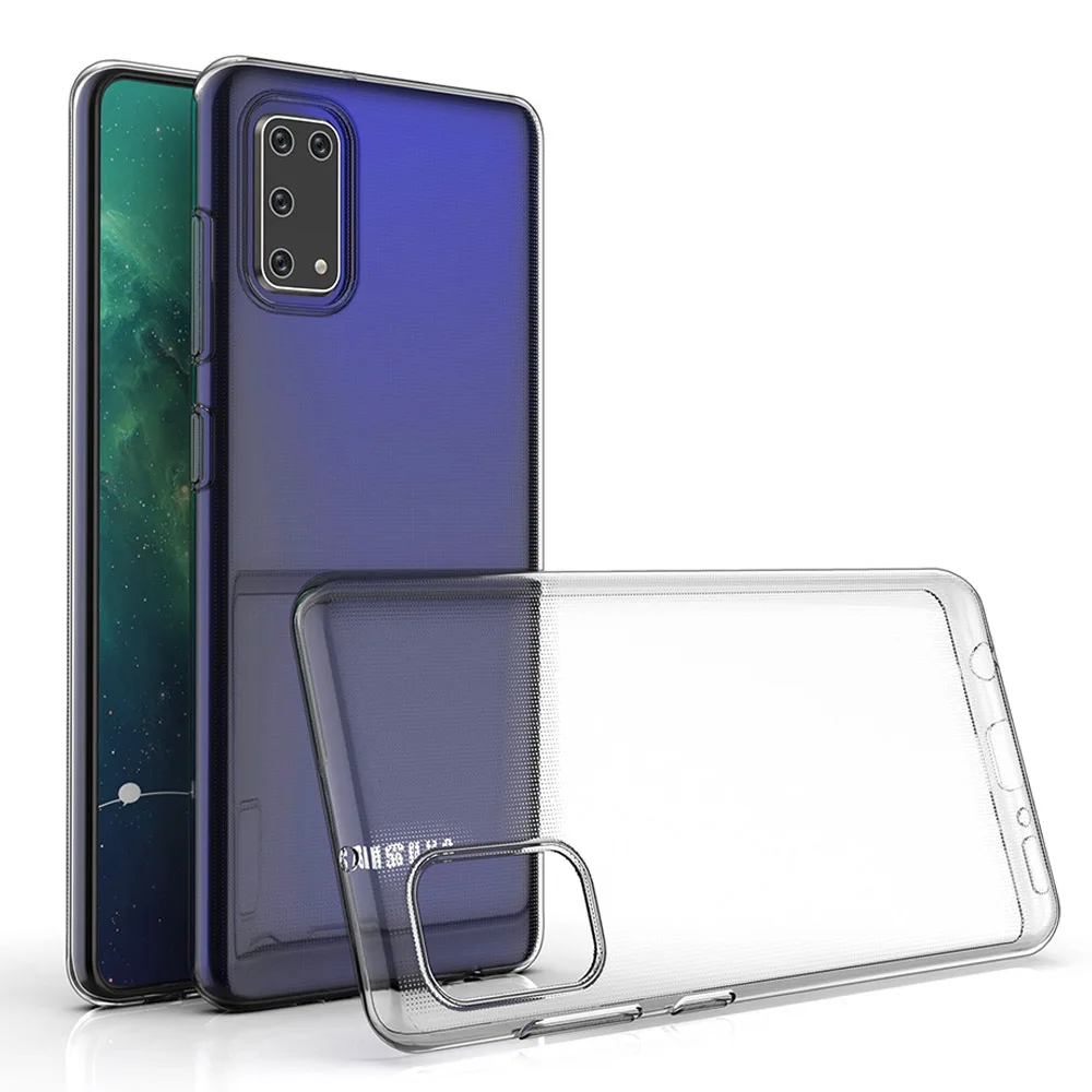 Black lace women design Clear TPU cell Phone Case For Samsung Galaxy A41 A61 A01