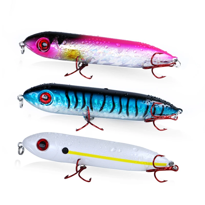 Eye-catching Popper Lure Multi Color Rattle Sound Louder Super Spook Fishing Float Lure For Catfishing