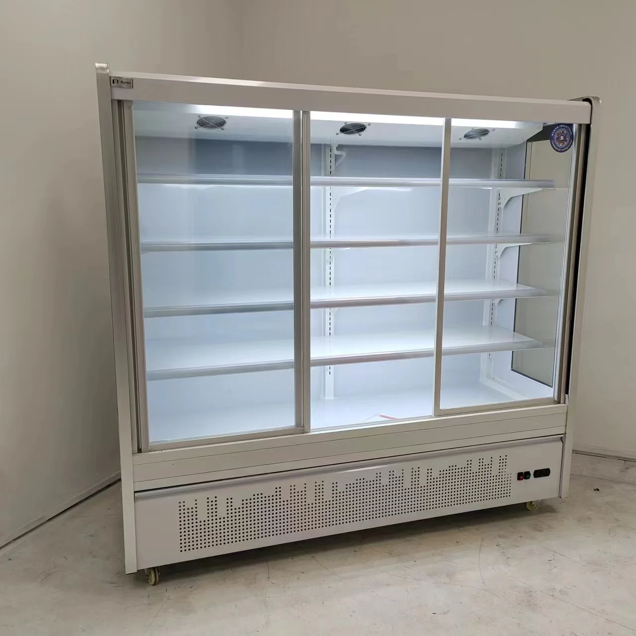 Thick Screen Printing Price Cooler Mini Freezer Fridge Refrigerator malatang Toughened Tempered Glass Door Clear Black Red White