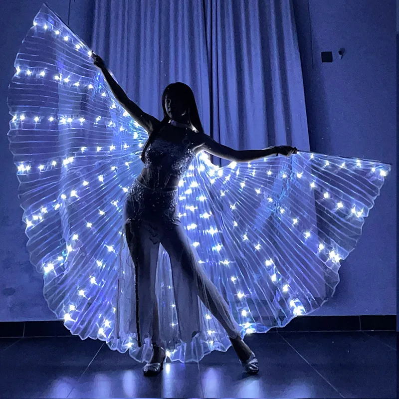 Led Isis Belly Dance Wings Girls Led Butterfly Wings Costume for Stage Show Halloween Christmas Party