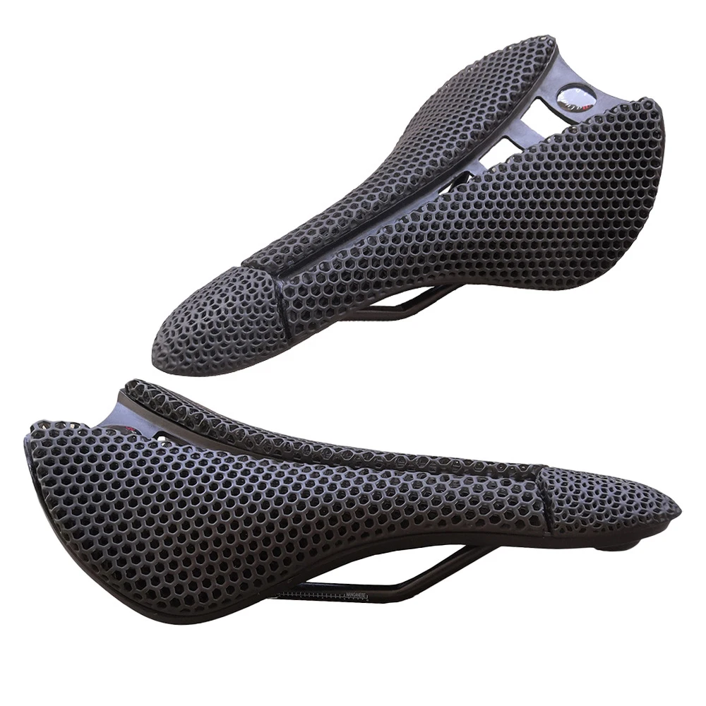 3D Printing Carbon Fiber Bicycle Saddle Ultralight Hollow Seat Comfortable Breathable Honeycomb Cushion for Mountain Road Bikes