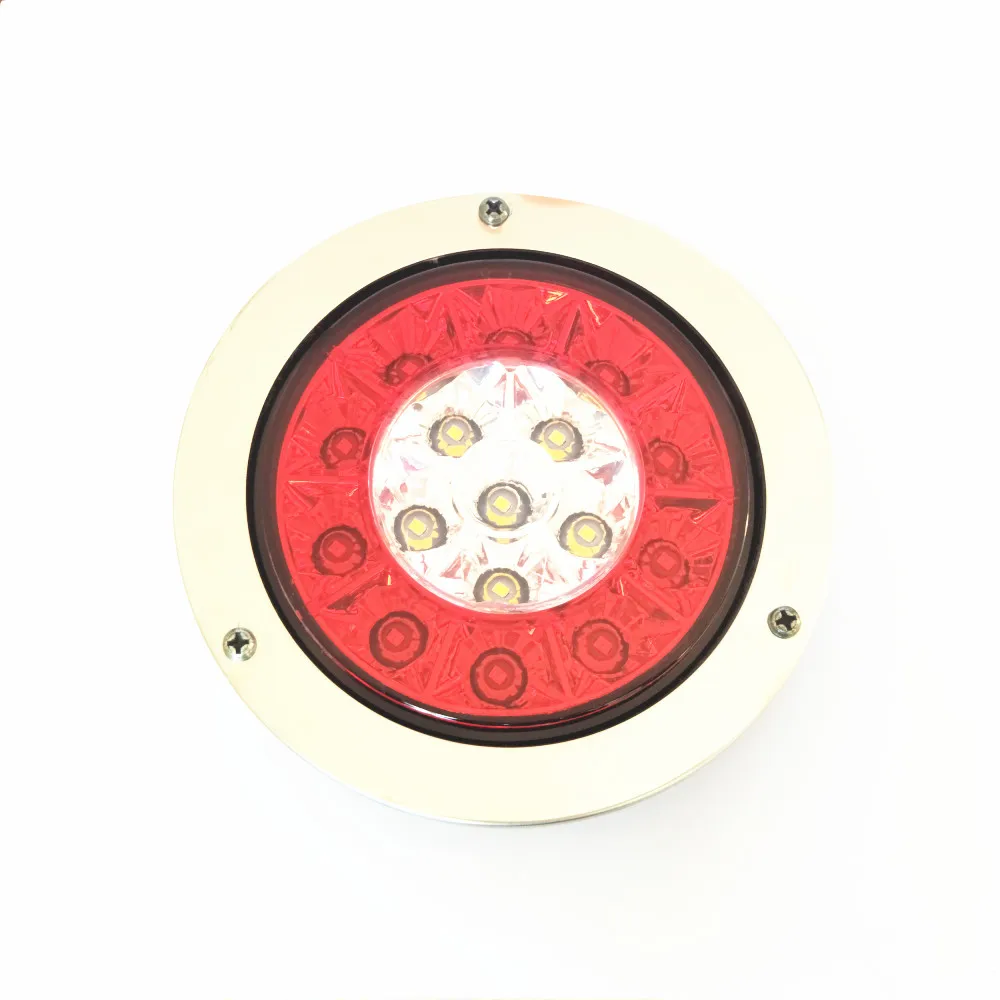 
4inch LED Trailer Truck Stop Tail Lights Amber Turn Signal Round Lamp 
