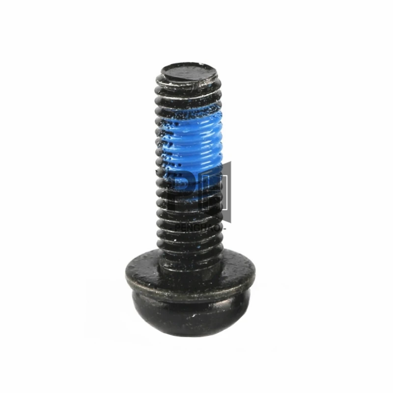 Custom Nylock Round Head Combination Screws Cross Flat and Spring Washer Black Zinc Nylon Patch Adhesive Anti-Loose Bolts