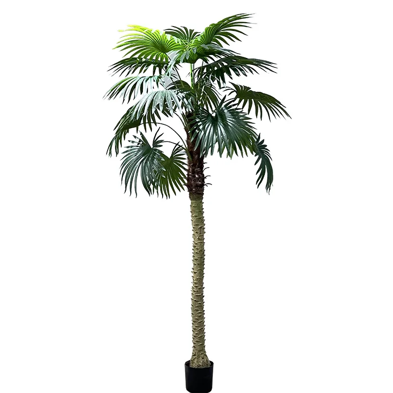 Wholesale cheap coconut potted tree artificial tree plants faux plastic palm tree for Wedding Garden Indoor Outdoor Decoration