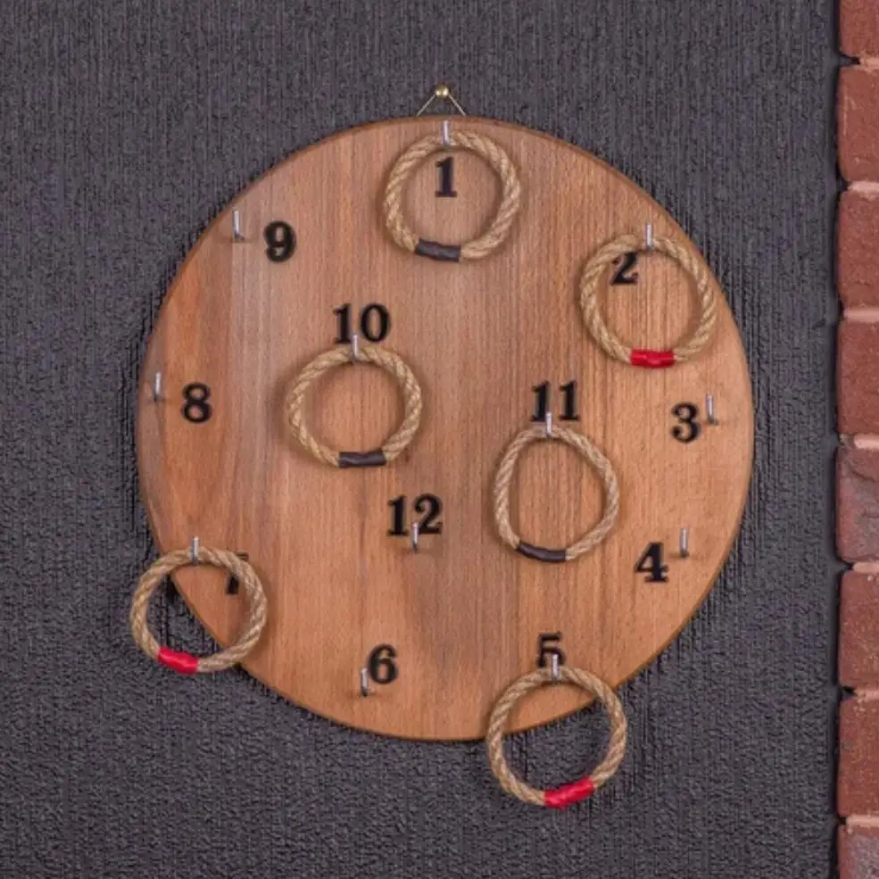 Customizable wall decor party rooms kids lawn game hook and ring games wooden wall game