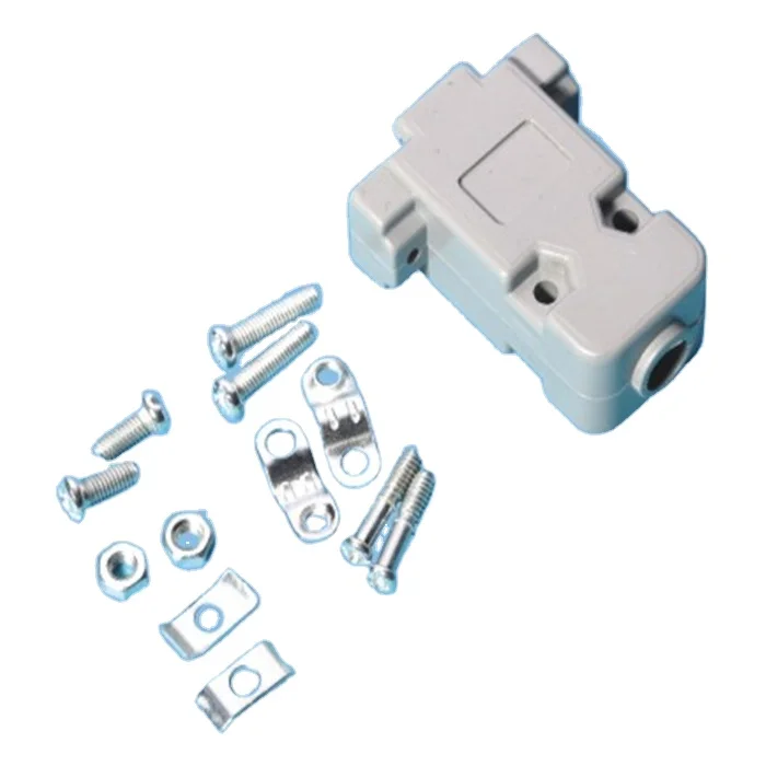 Plastic hood for d-sub 9p connector d-sub 9p dust cover plastic type metal cover