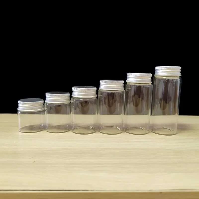 Pharmaceutical glass bottles,clear empty glass bottles with aluminium gold cap and apothecary jar