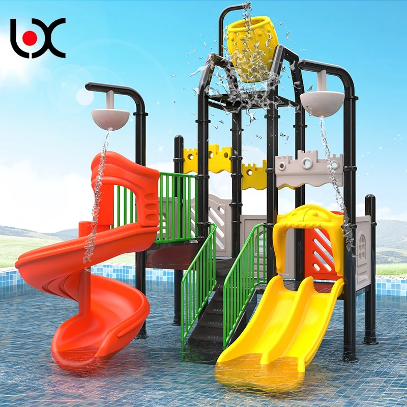 Big water park playground toys equipment swimming customized long water slide for kids