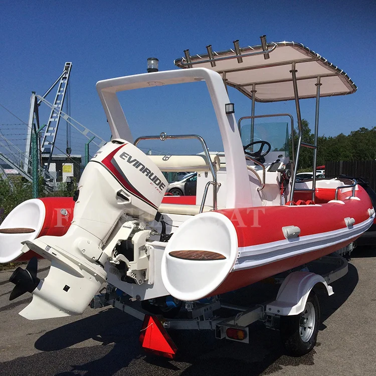 low price 17 ft 5.2 meters luxury pvc semi rigid fiberglass fishing yacht boat malaysia