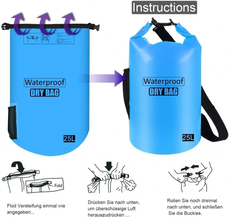 Custom fashion waterproof wet  dry bag beach swim bag