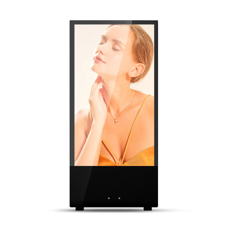 Waterproof 43 inch Portable Battery Powered Digital Signage Movable Outdoor Digital Signage Movable LCD Advertising Screen Kiosk