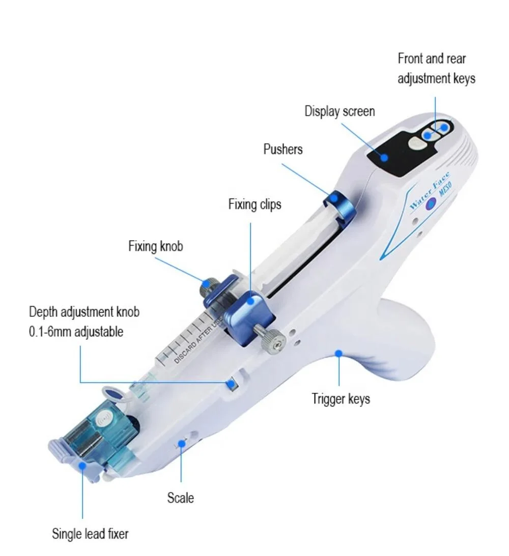 Duozi manufacturer DZ-225  Nano Meso Injector Adjustable No Needle  Derma Therapy Ez Syringe Filler  PRP pistor eliance mesogun