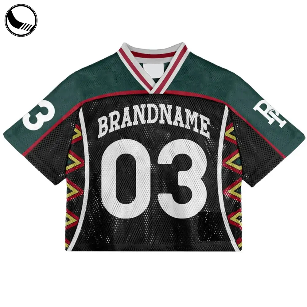 Custom Wholesale american football uniform tackle twill Sublimation Football Jersey Polyester Mesh Fabric Football Jersey