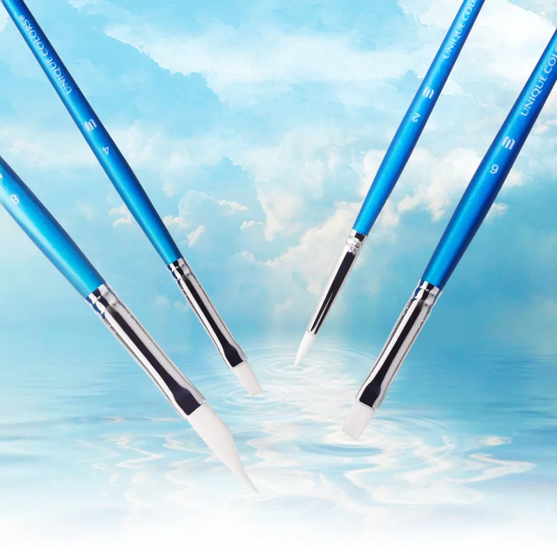 Synthetic Hair Acrylic Watercolor Paint Brush Set Birch Handle Durable Professional Brush Collection For Artist or Beginner