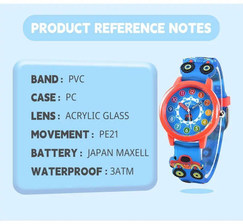 Modern Colorful Kids Quartz Watch Water Resistant Wrist Watches Fun Timepieces For Boys And Girls