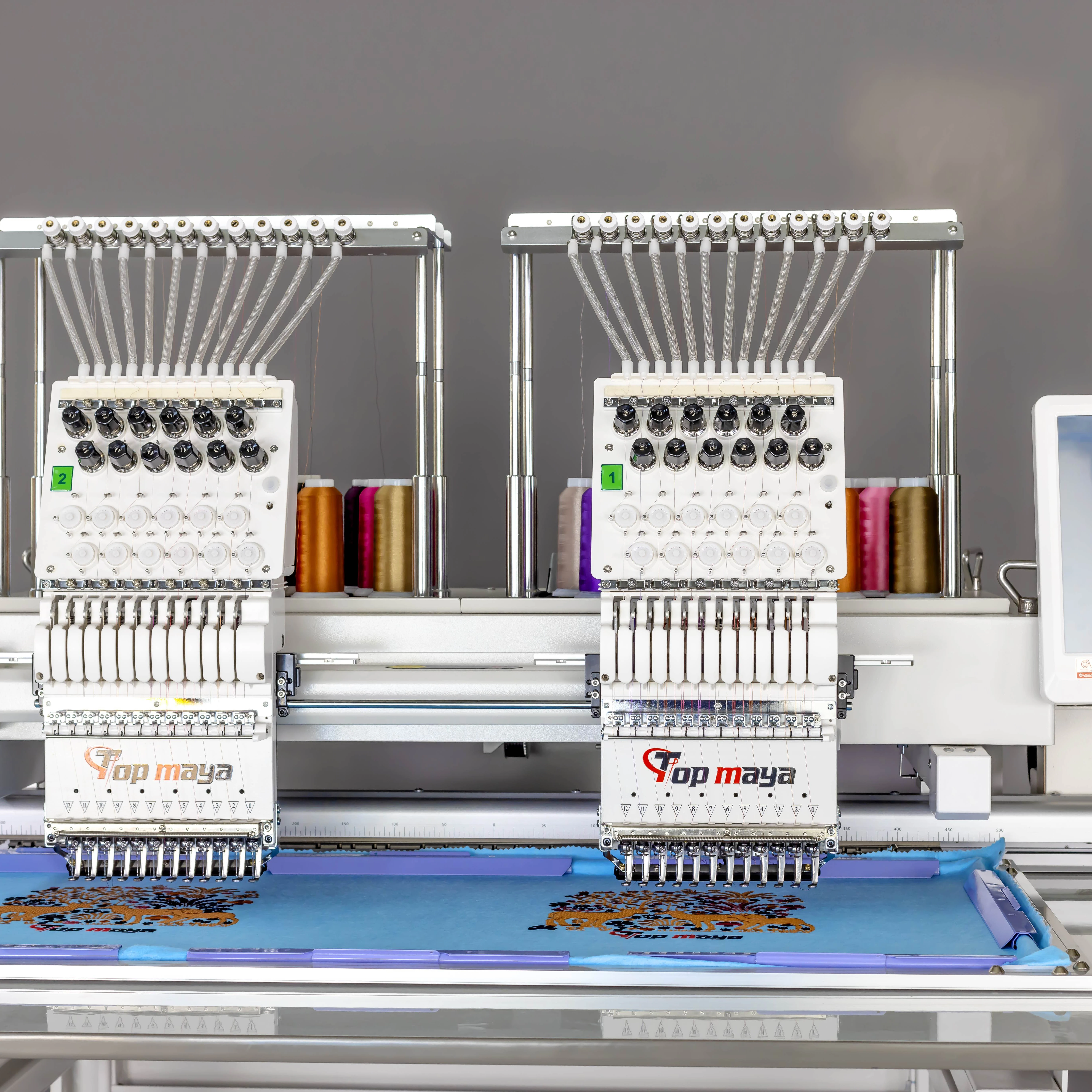 Многофункциональная плоская вышивальная машина с 2 головками