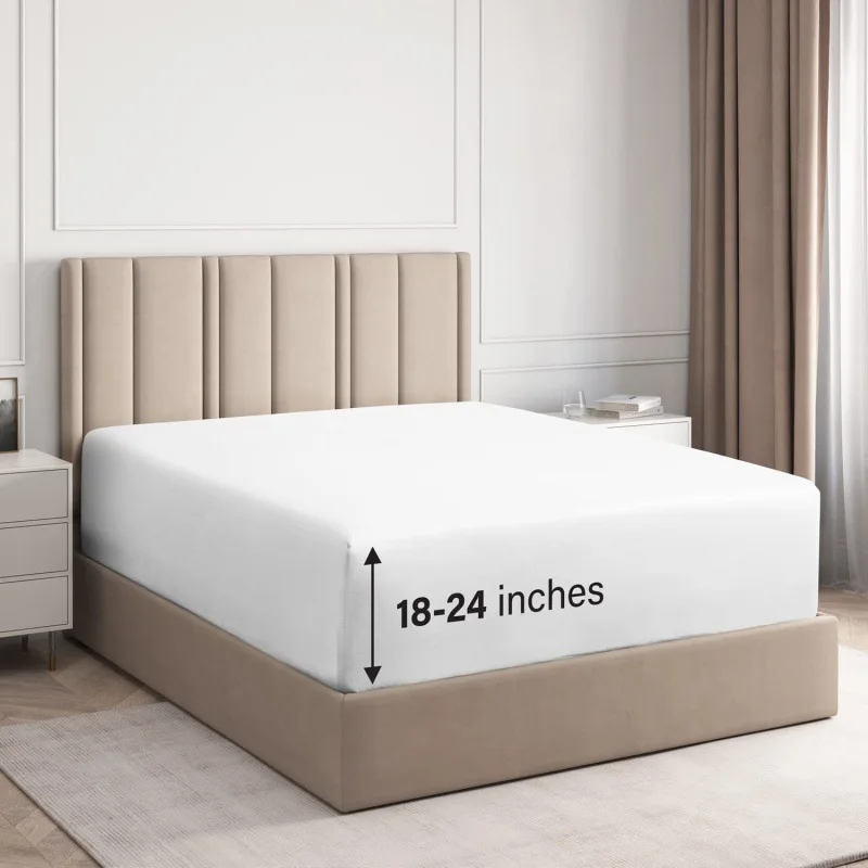 Custom Milled Cloth Single Bed Peach Leather Fleece Home Textile Single Bed Mattress Cover Full Protective Cover Home Ins Style