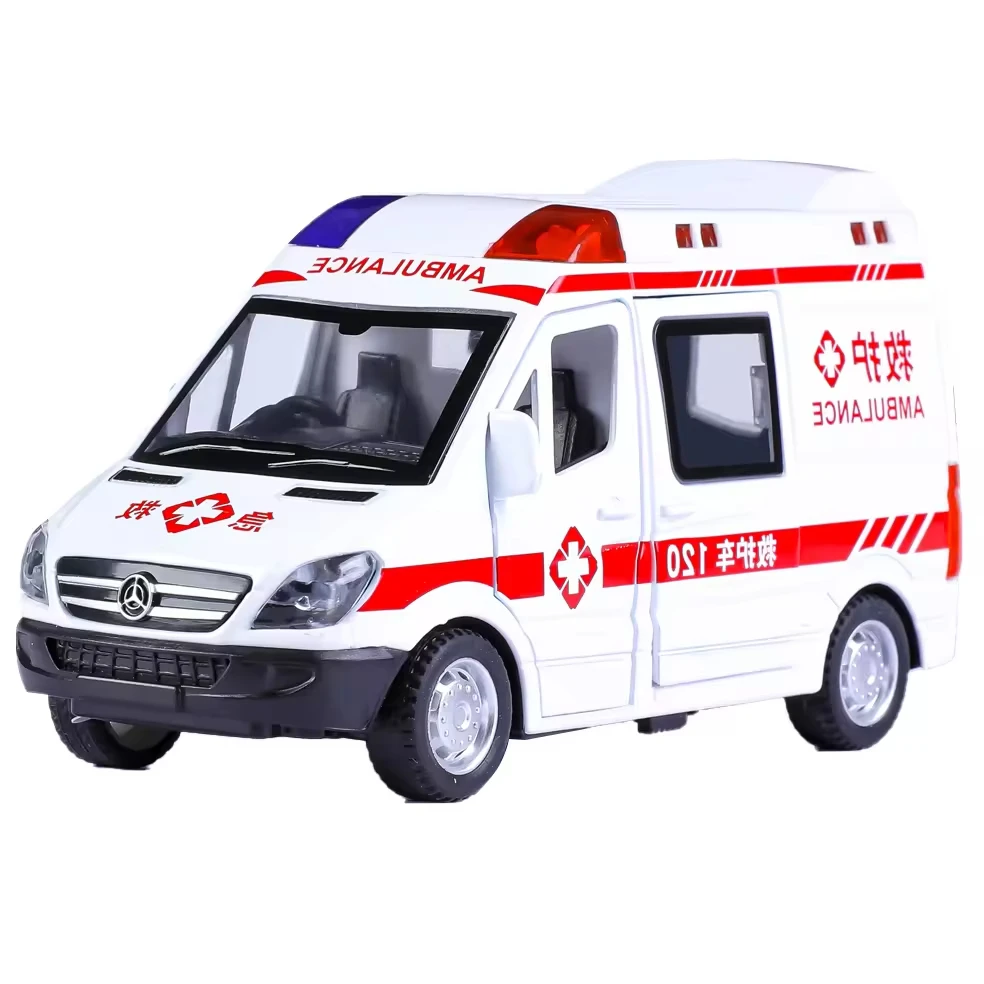 Factory Wholesale Simulation Alloy Car Model Toys,Diecast Cars Metal Toy Vehicle,1/32 Alloy Ambulance Vehicle Model Toys