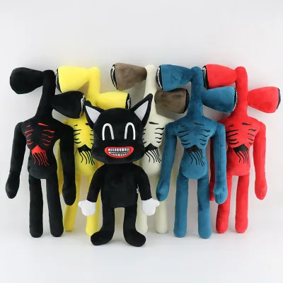 
In Stock New Arrival Cotton Cat Siren Head Plush Doll Black Sirenhead Plush Toy Stuffed Plush Toys 