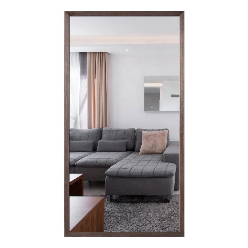 High Standard Solid Wood Frame Rectangular Full Length Mirror Wall Mounted Decoorative Dressing Mirrors