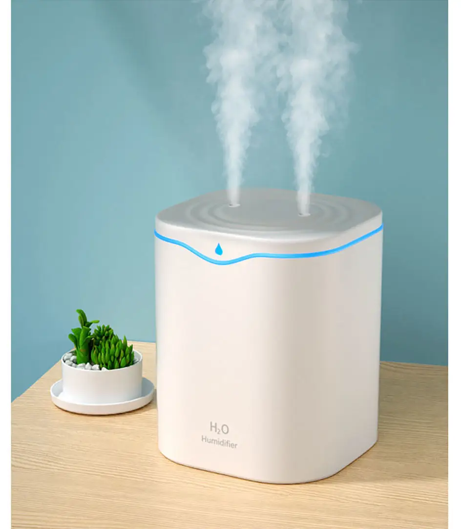 hot selling! 2L Air Humidifier Essential Oil Aroma Diffuser Double Nozzle Coloful LED Light Humidifiers Aromatherapy Diffuser