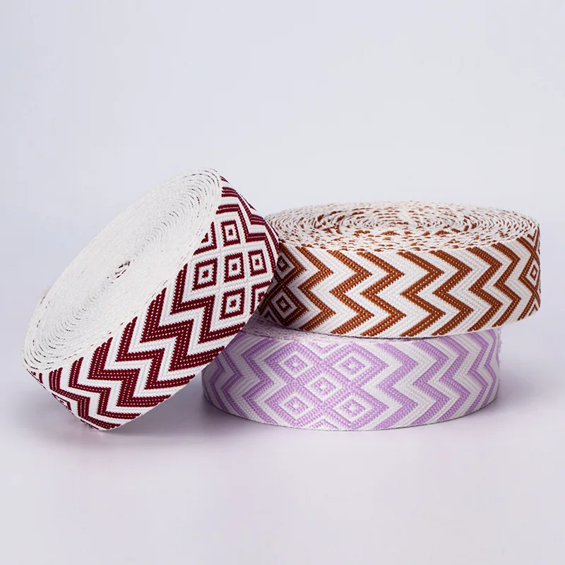 REWIN Sports Wholesale Custom 38mm 2 Inch Thick Polyester Jacquard Webbing Bag Strap Belts For Clothing Decorative Accessories