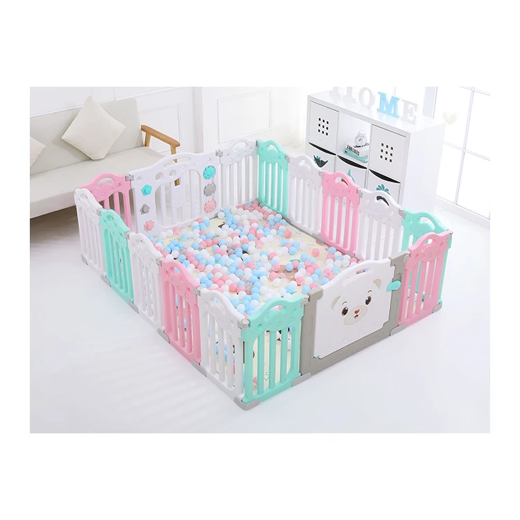 Kindergarten item bear style children Indoor play area plastic fence playground fence plastic garden fence for kids