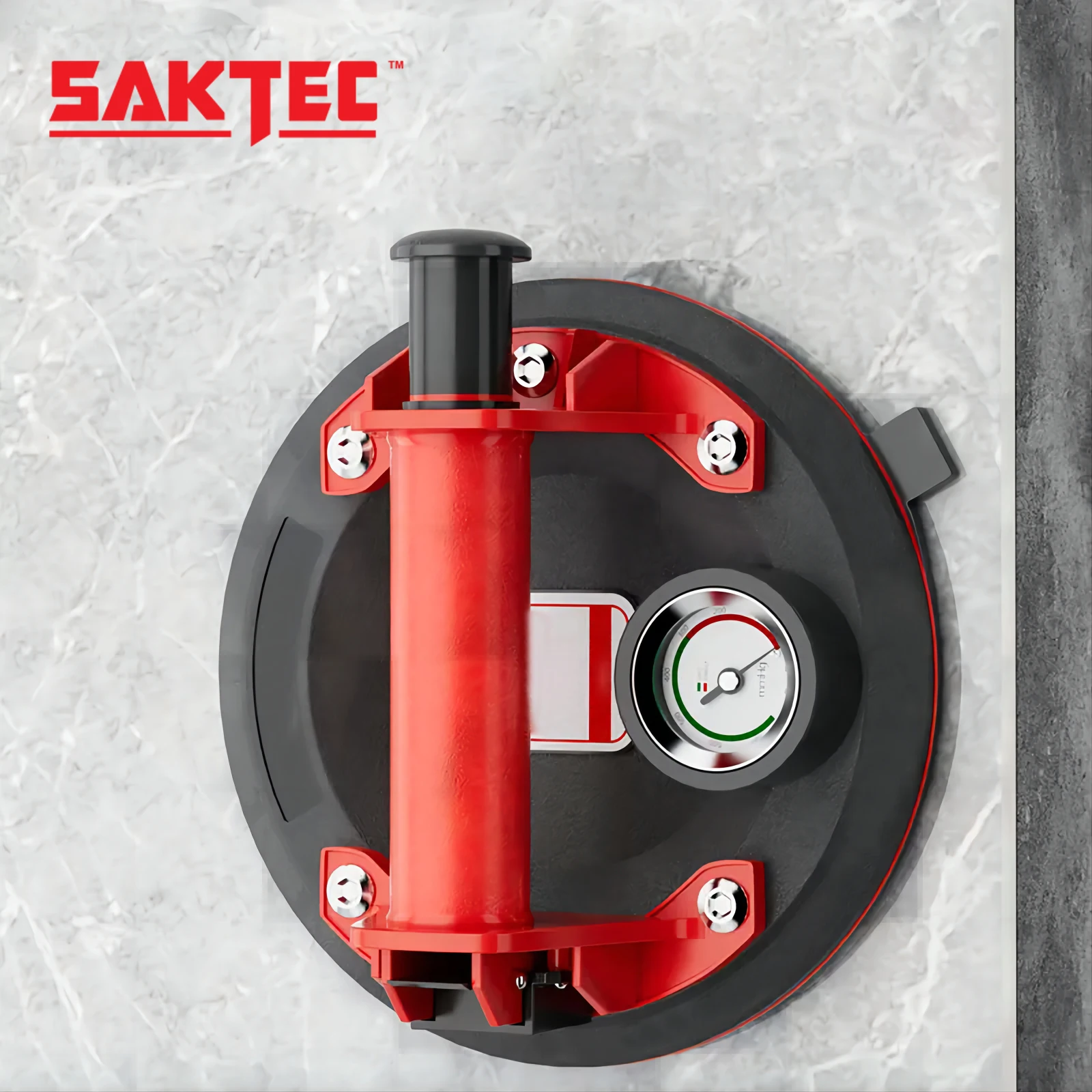 Saktec 6 inch 150mm Concave Vacuum Suction Cup Heavy Duty Hand Pump with M6 Threaded