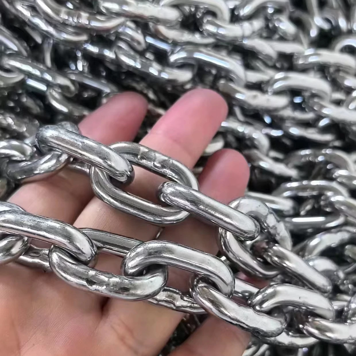 Manufacture STUD STEEL LINK CHAINS & STUDLESS LONG Steel LINK CHAINS USED FOR ANCHORING MOORING AND BALLAST for sale