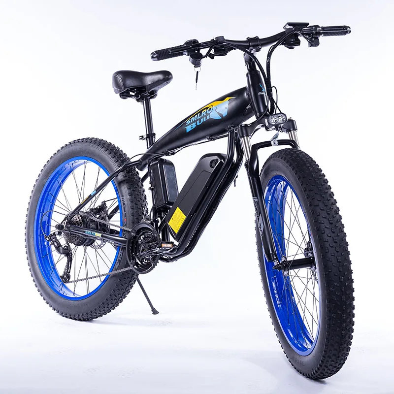 Новейший электрический велосипед 48V 350W 10AH Мужская горная фара для электровелосипеда в 21 скорость 26 дюймов жира шин дорожный снежные велосипедные педали