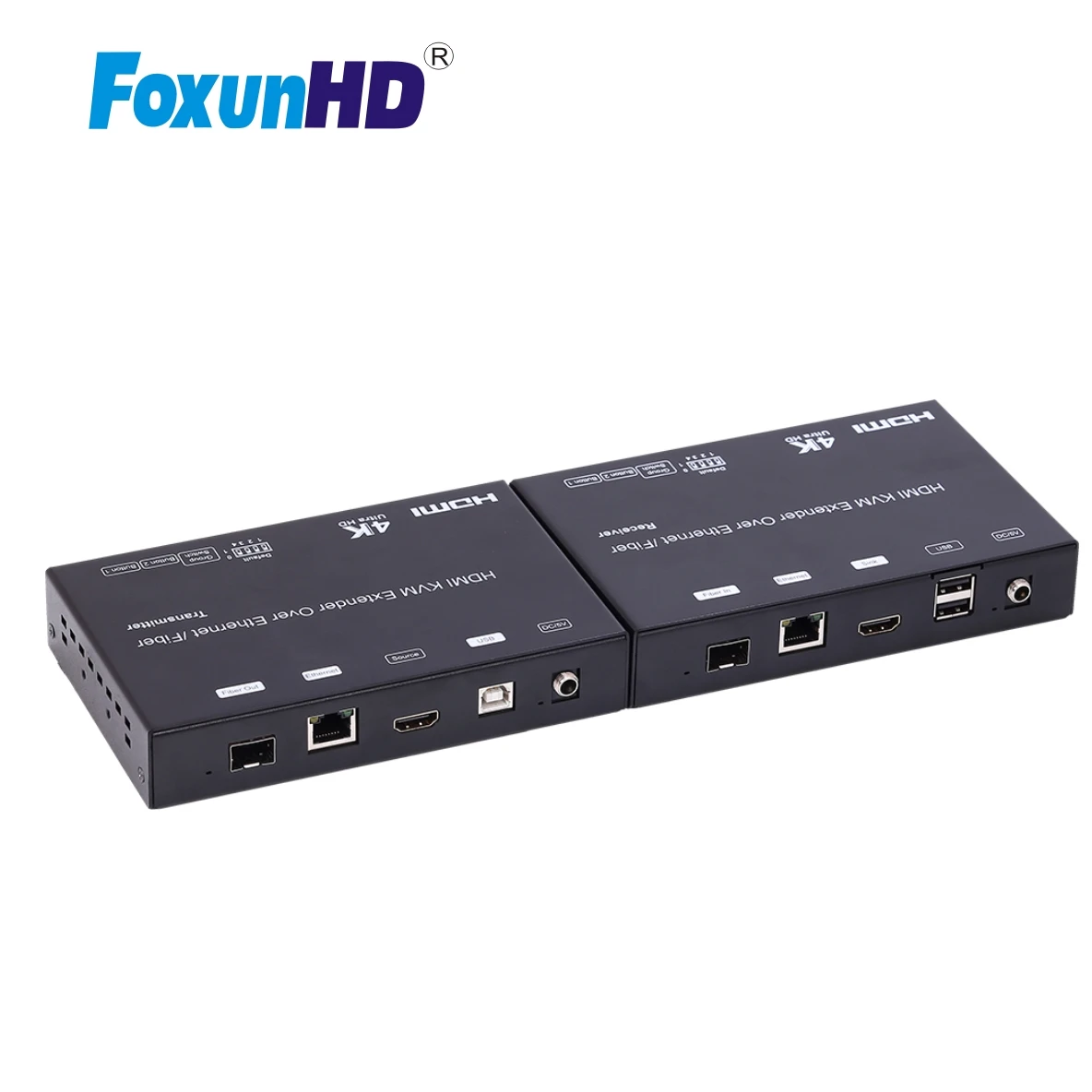 
Foxun 4K HDMI Extender With USB Over IP Cat5e 120m Support single mode Fiber upto 60km with RS232 HDMI Extender 