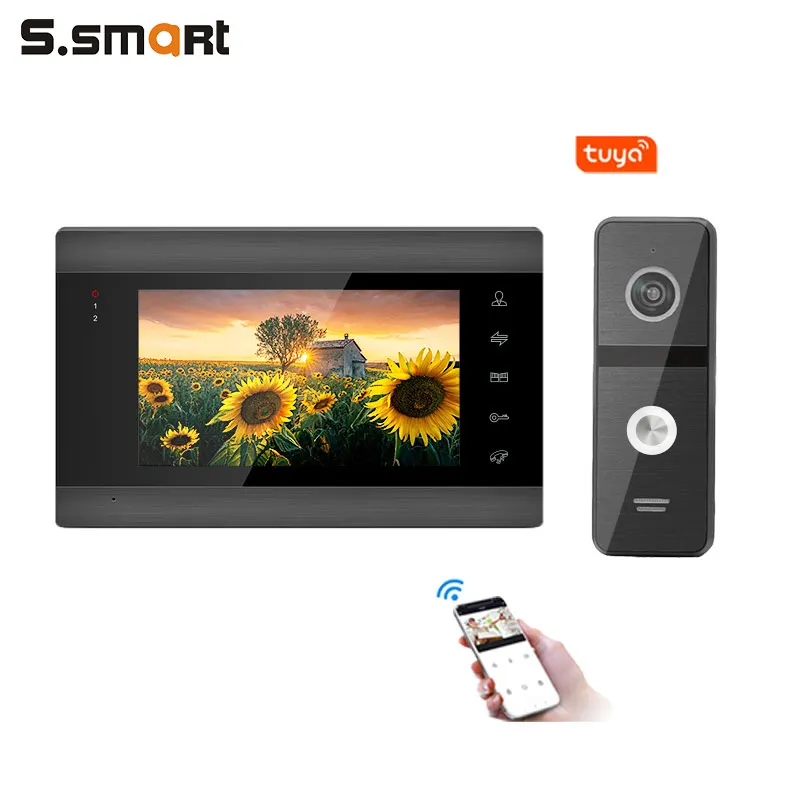 Home Automation Apartments Video Intercom System Bell Wireless Intercom With Door Release