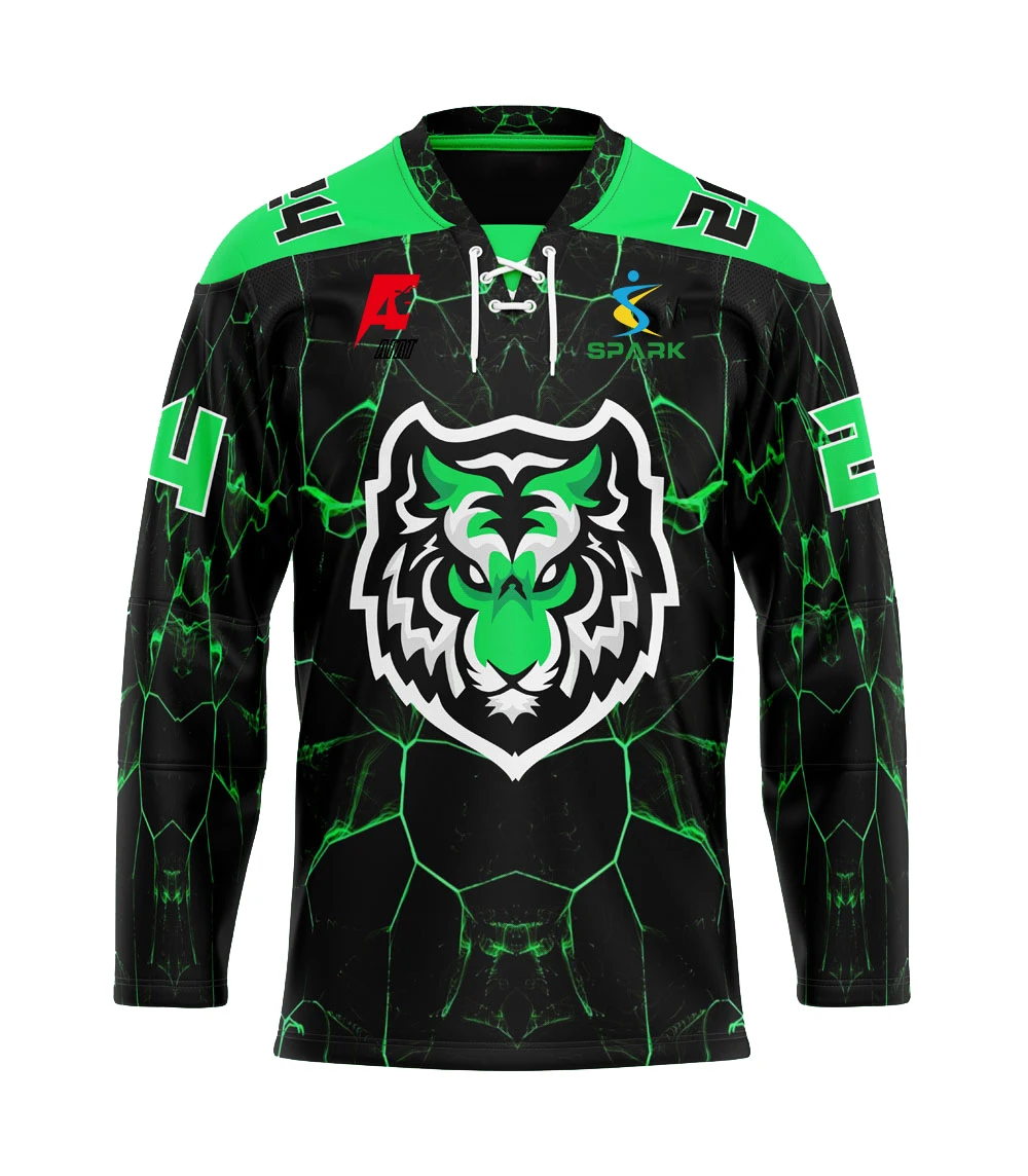 High Quality College Ice Hockey Uniforms Double Sided Sublimation Print 100% Polyester Chandail De hockey