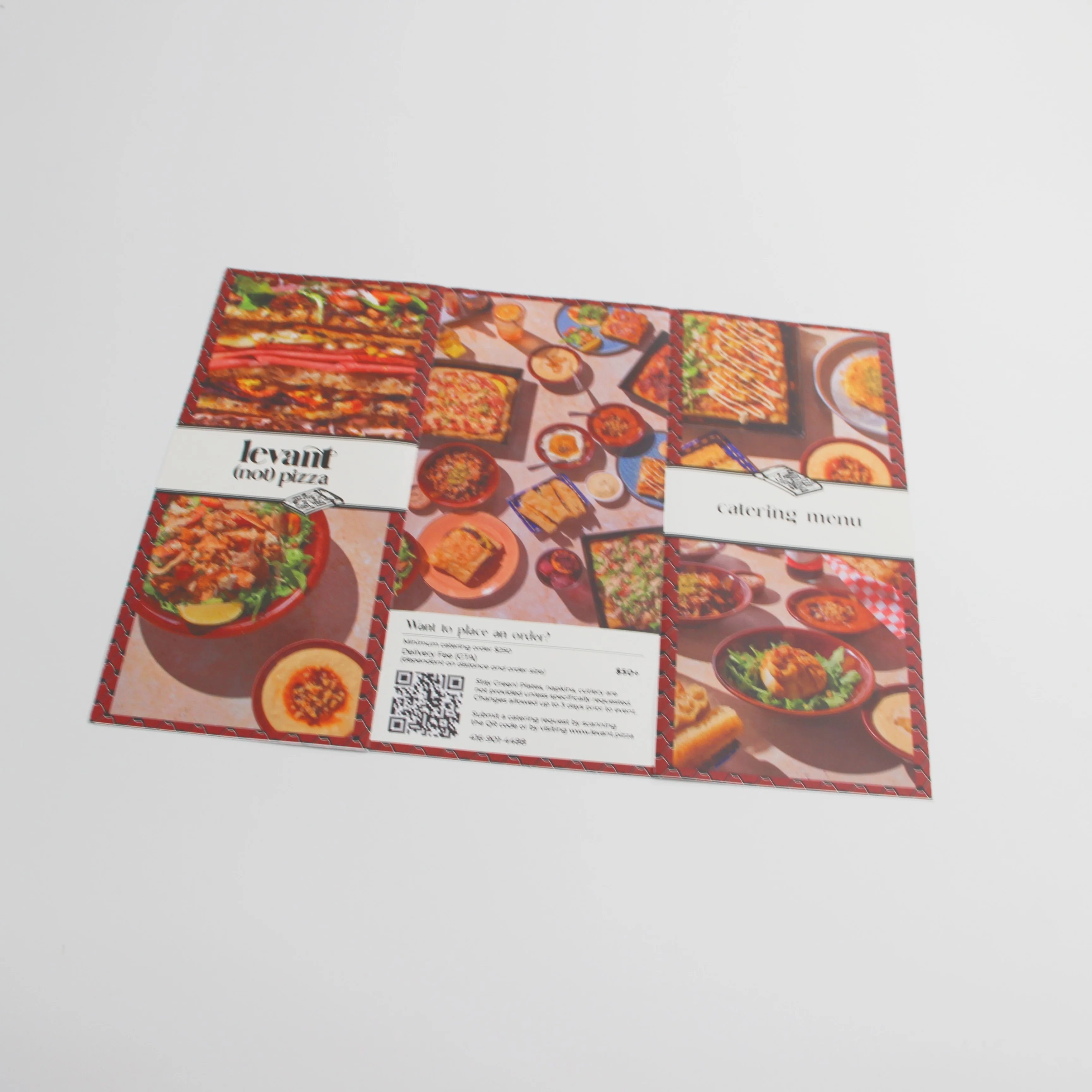 High Quality Customized Tri-fold Flyer Restaurant Menu Advertising Paper Printing Piece Service