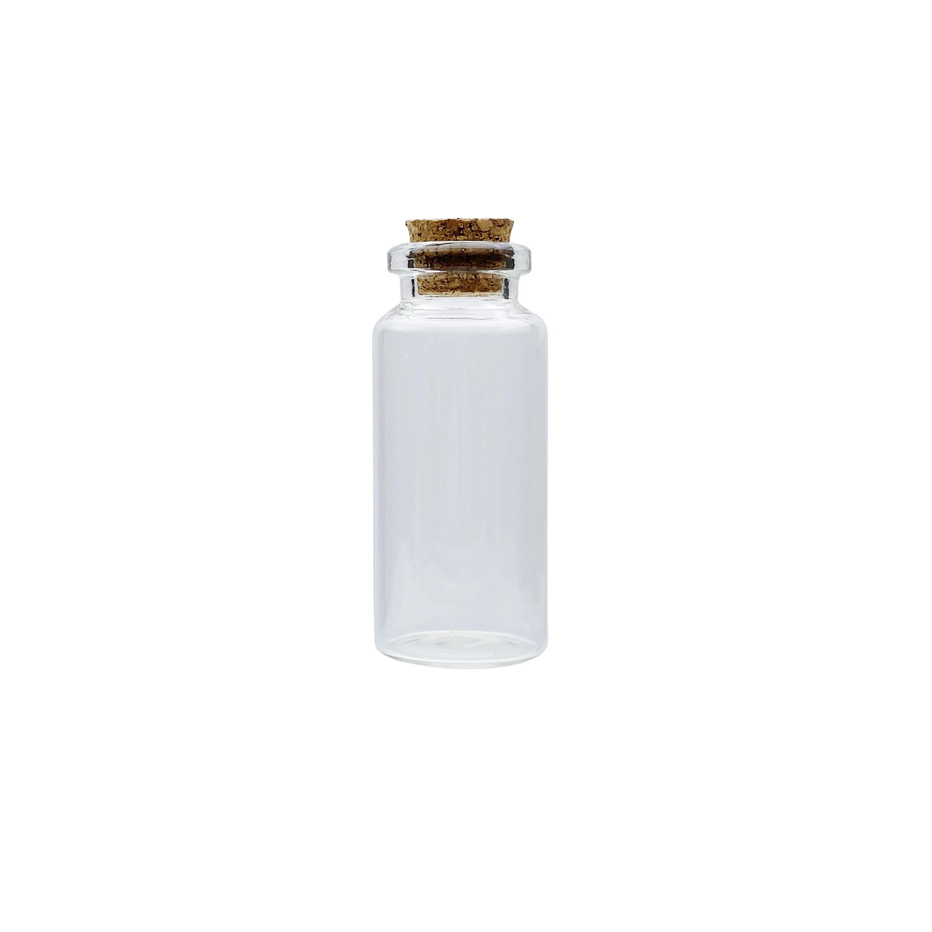 Lanjing Empty 10ml mini clear glass wishing bottle small drift vials with cork lids