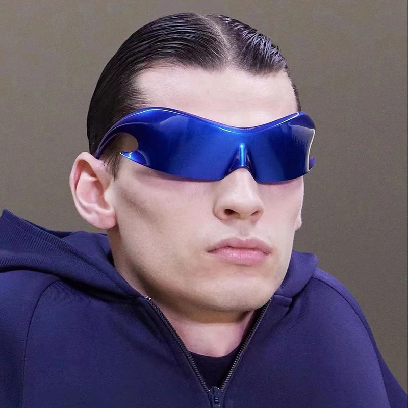 Fashion Sport Punk Y2K Sunglasses Women Men Unique Futuristic Technology Sun Glasses For Male Hip Hop Shades UV400