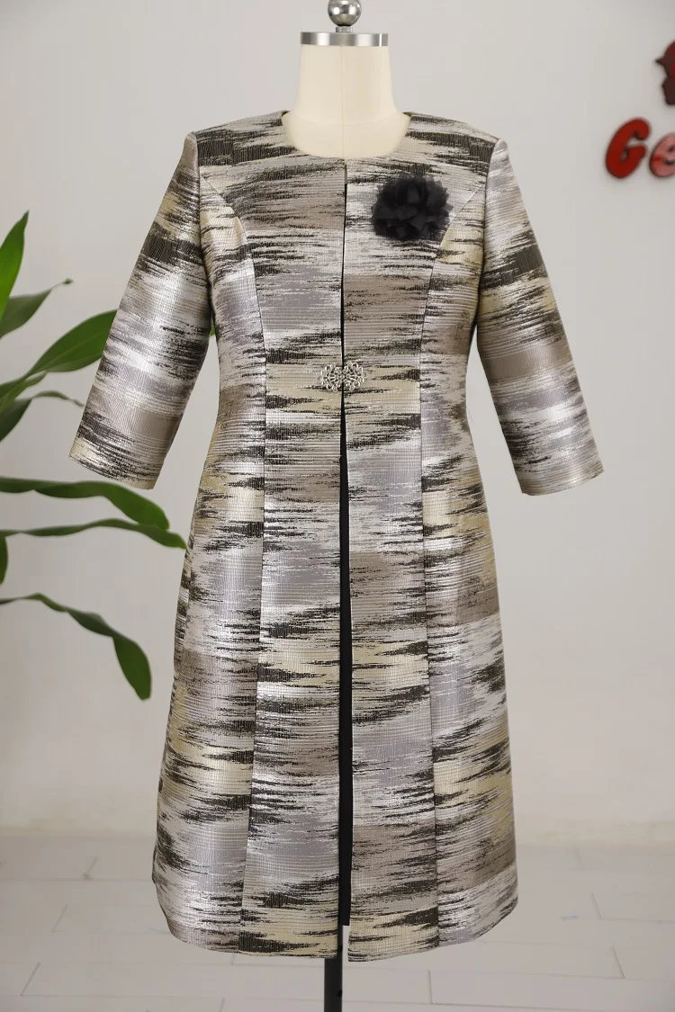 Hot Sale Africa Women Plus Size  Church Dress Long Jacket Two Pieces Set Formal Occasion Clothing Turkey Women Dress