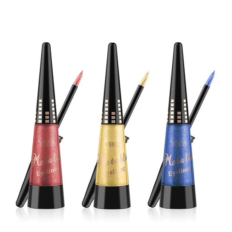 Color shiny pearlescent liquid eyeliner diamond highlighter eyeliner long lasting waterproof liquid eye shadow