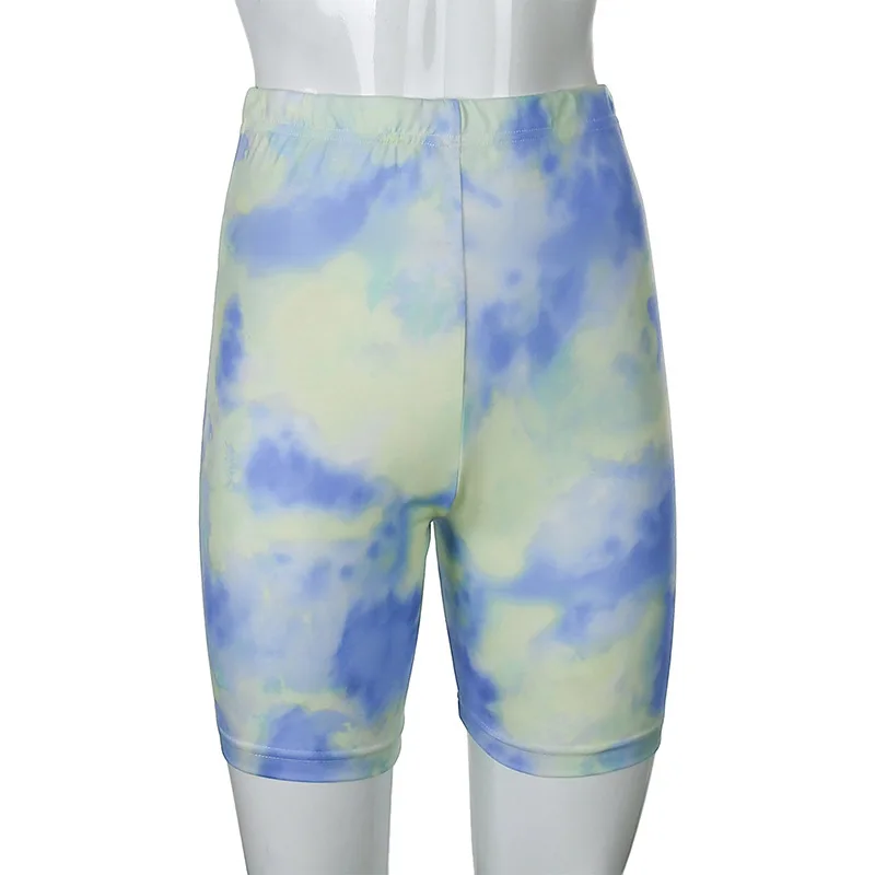 Trendy Colorful Printed T Shirt And Short Tie Dye Two Piece Set Streetwear Homewear Casual Loose Tie Dye Tracksuit Short Sets