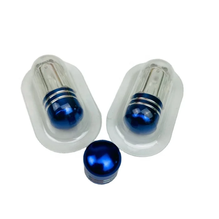Rhino 69 Black Panther 350k Male Sexual Enhancement Pills Packaging Bottle Transparent Plastic Capsule Container Bullets Blue