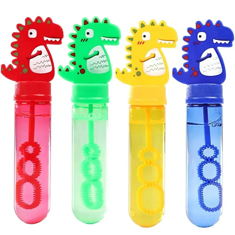 Kids Summer Outdoor Bubbles for kids Beach Small Dinosaur Blowing Soap Bubble Stick Toys