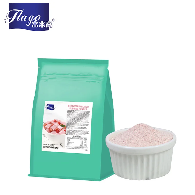 food hot-selling natural powdered food coloring Strawberry Flavor pudding powder