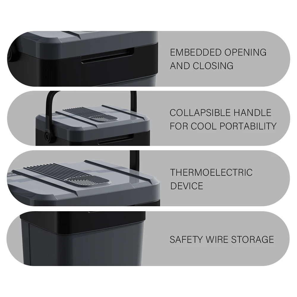 27L blue cooler box DC/AC single cold with handle cooler electric box for camping 24V high quality