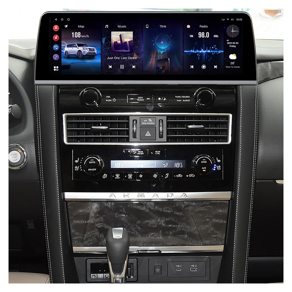 16.2' Latest 2023 Android 12 Car Radio Player Stereo Gps Navigation for Patrol Y62 2013-2022 Wireless Charging Carplay 4G 360