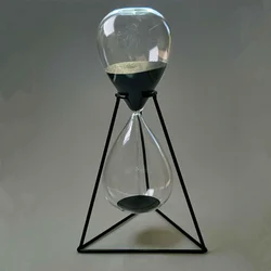 Elegant 30 minute sand timer with metal frame decoration