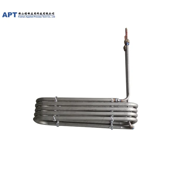 Customized 4HP stainless steel tube coil evaporator Titanium corrugated tube coil heat exchanger counterflow wort chiller
